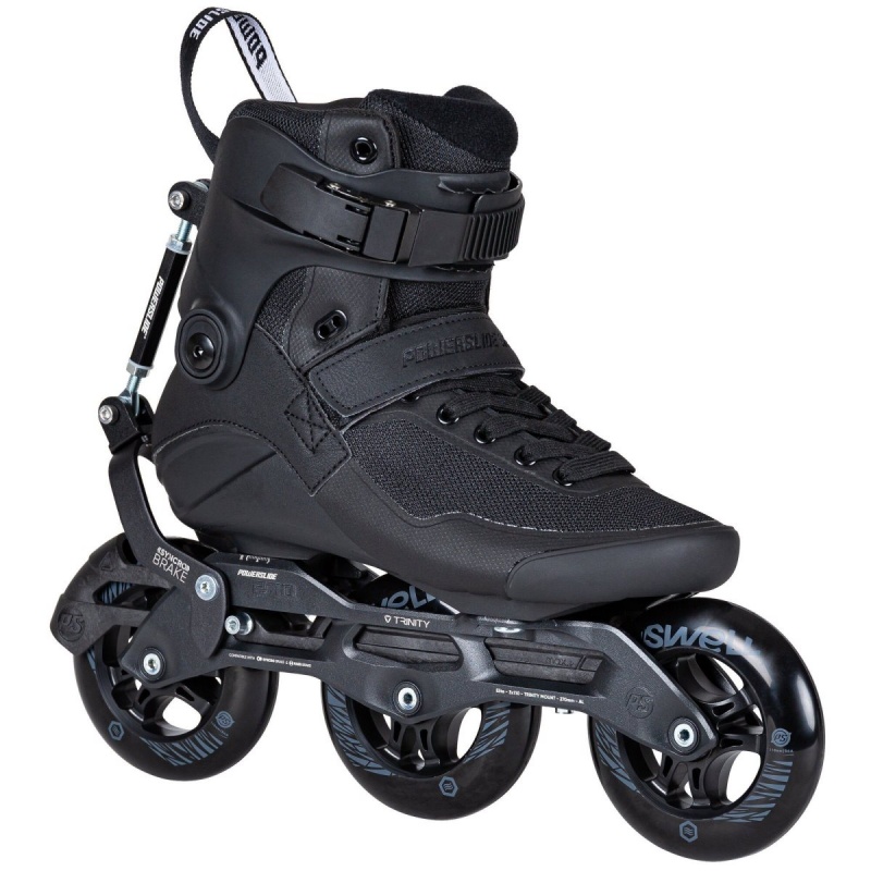 Powerslide Swell Triple Syncro 110 Inline Skates Herren Schwarz | KEX-746925