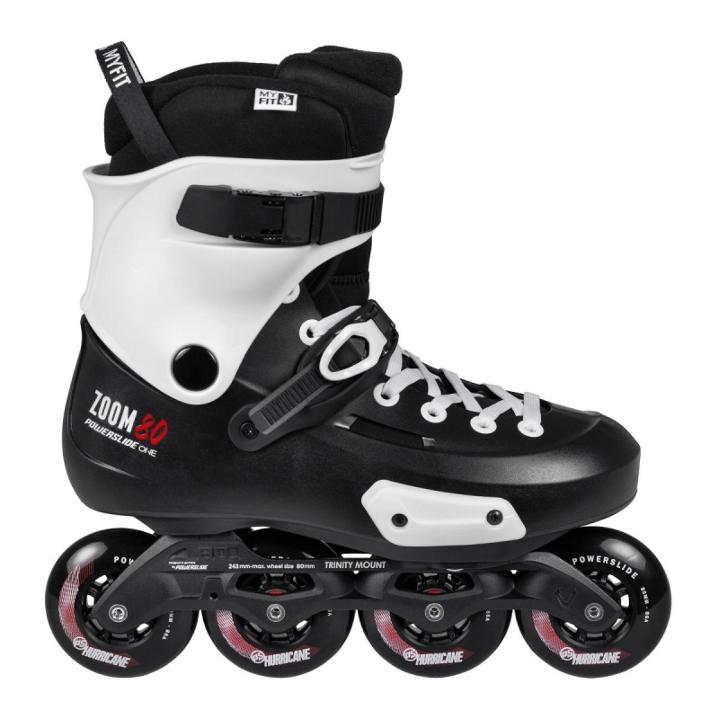 Powerslide Zoom Pro 80 Inline Skates Herren Schwarz Weiß | WNU-290586